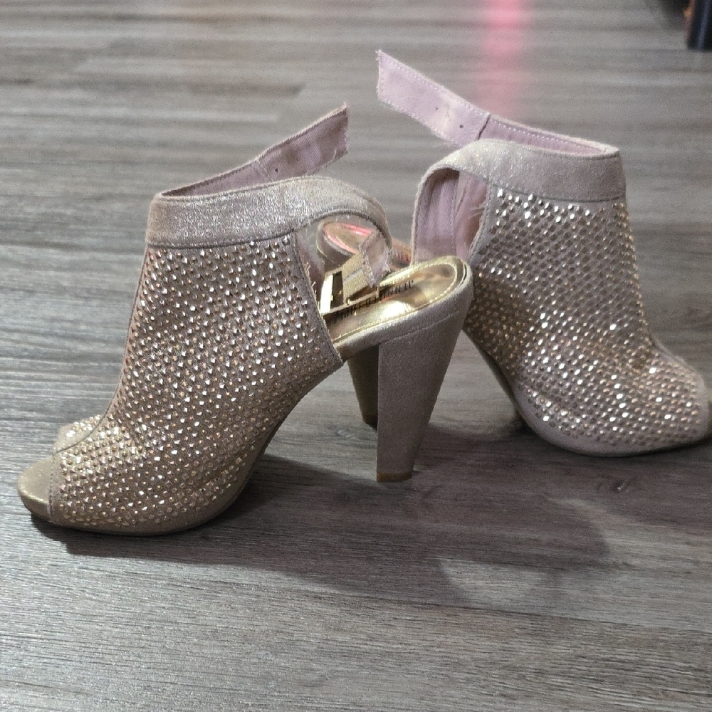 Elegant Gold High Heel Sandals